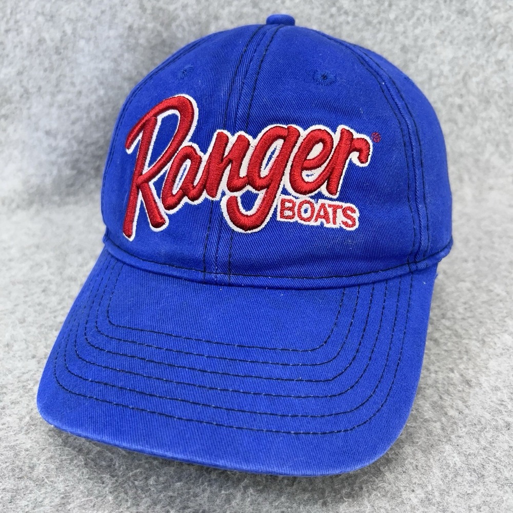 Ranger Boats Hat Cap Snap Back Blue Red White Logo Mens